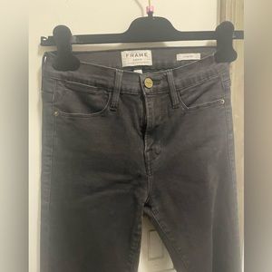 Frame Le High Flare Black